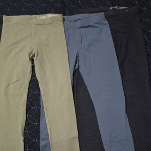 Girls' Leggings Set - Green, Blue, and Black